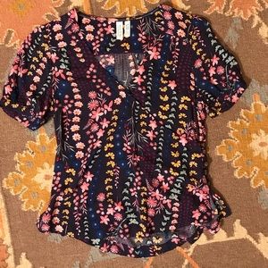 Floral Wrap Shirt
